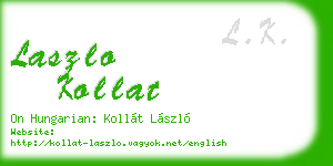 laszlo kollat business card