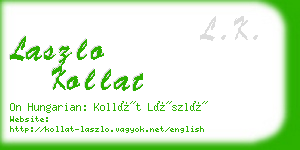 laszlo kollat business card